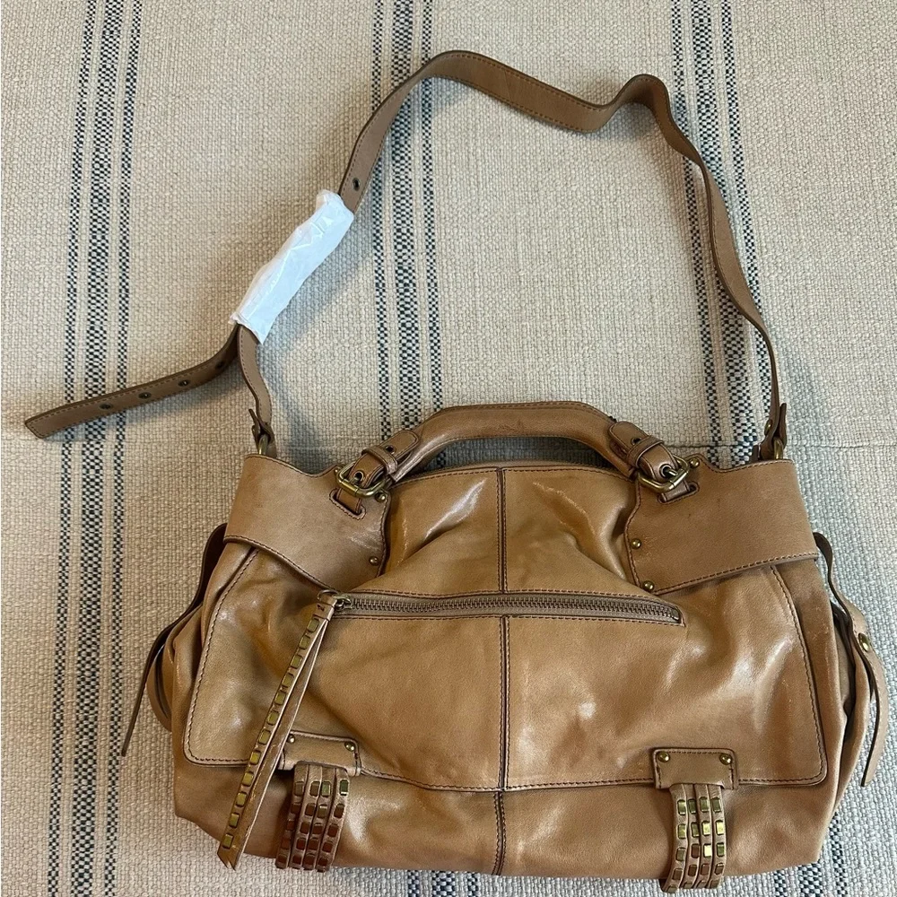 Kooba Hailey Camel Handbag NWT Satchel - Picture 4 of 13